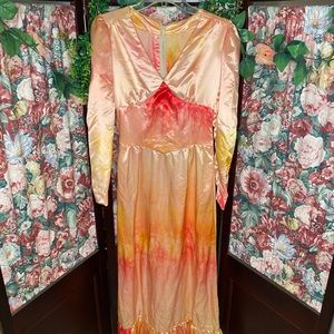 Handmade tie dye prom dress